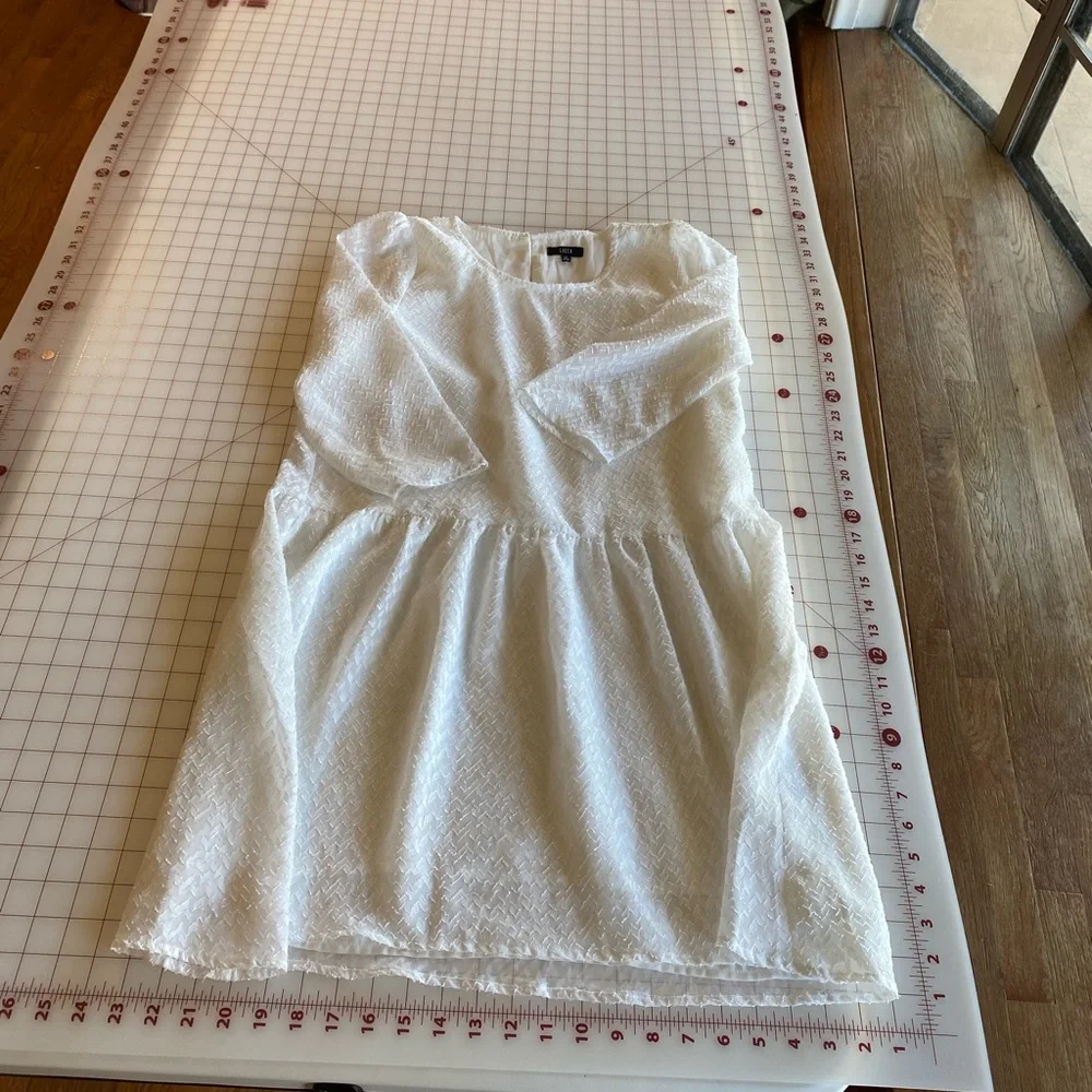 Lucca Couture NWOT size small beautiful white pattern summer sun dress